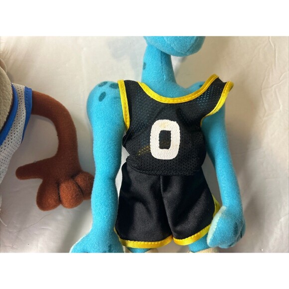 Lot of 2 McDonalds Space Jam Plush 1996 8” Taz & 12” Blanko Toys Basketball - Picture 4 of 11